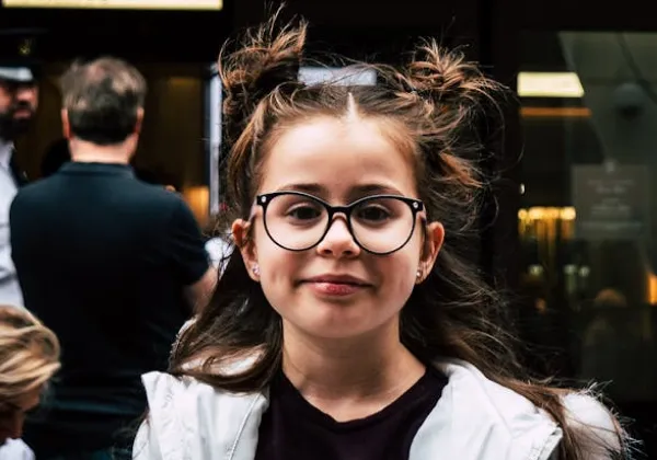 Young woman wearing stylish glasses